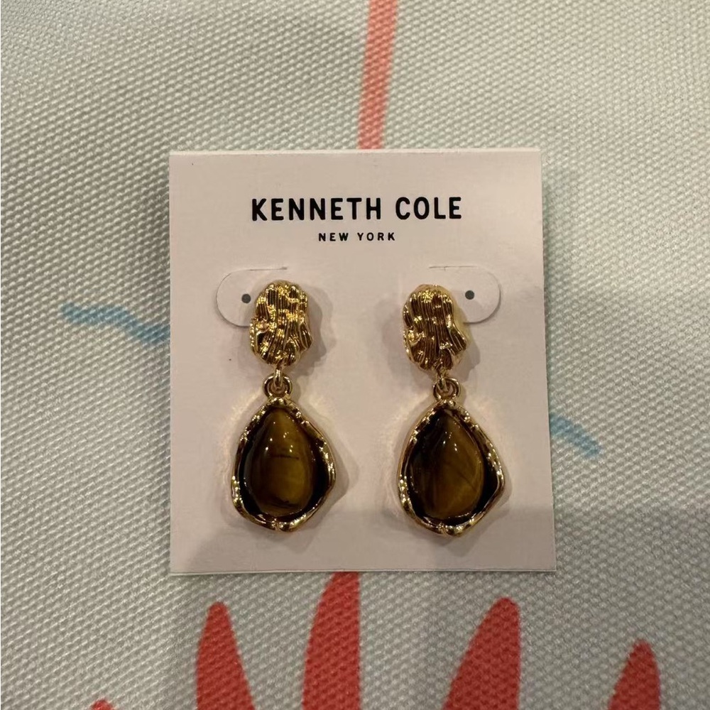Kenneth Cole New York Tiger Eye Post Earrings